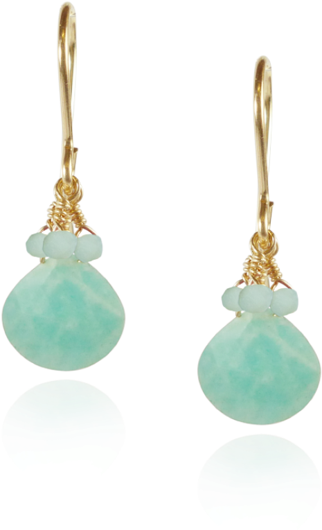 Amazonite Drop Earrings - Earrings (870x1110)