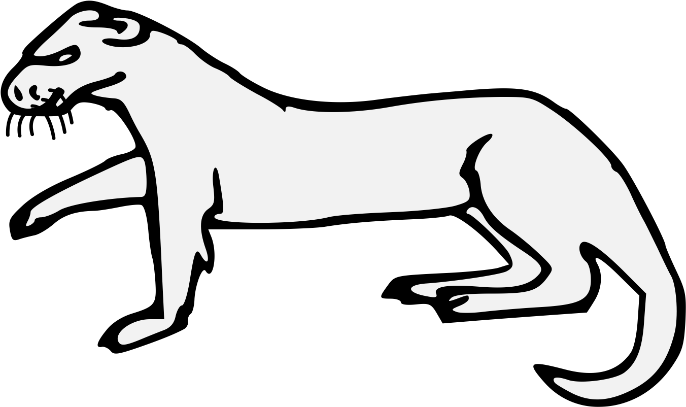 Weasel Passant - Weasel Heraldry (1369x815)