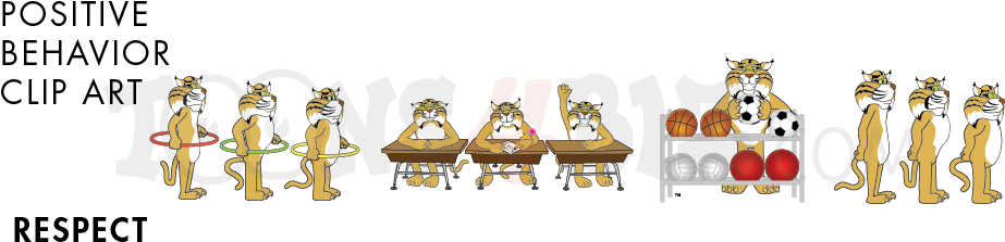 Respect - Clipart - Wildcat (964x250)