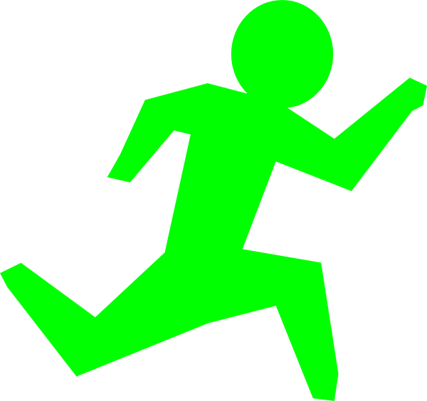 Green Running Man Logo (600x564)