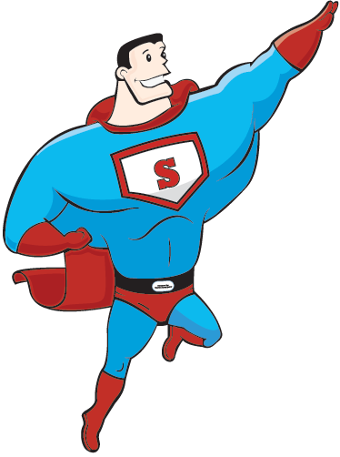 Wall Colour - Cartoon Superhero (374x502)