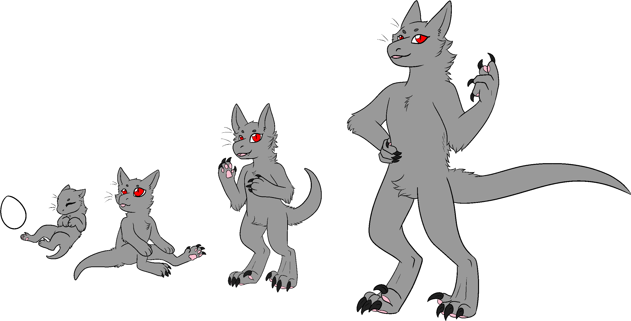 F2u Cat Raptor Age Progression Meme/base By Creators - Cat (2752x1419)