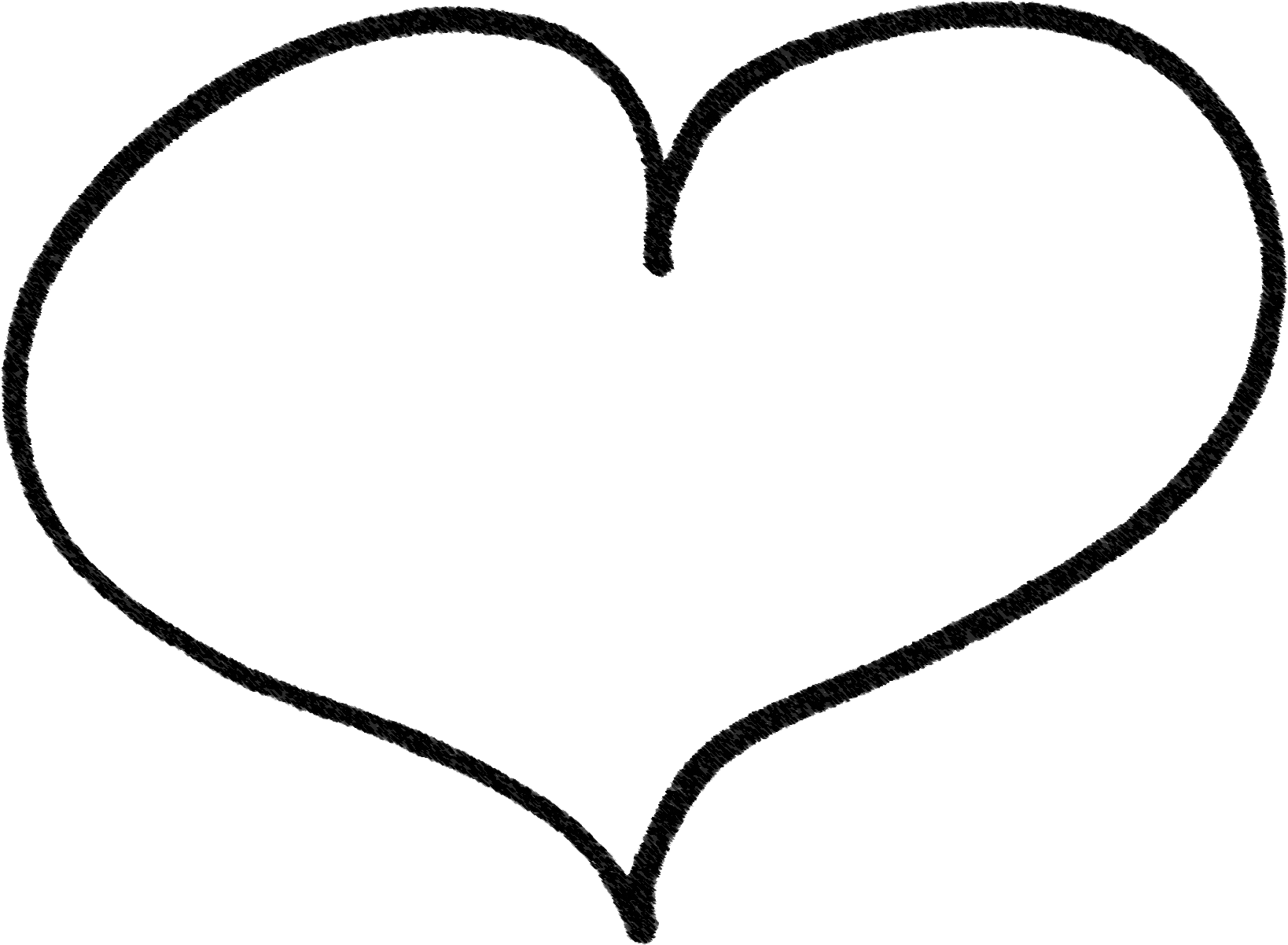 Thinheart Bw - Heart (1672x1247)