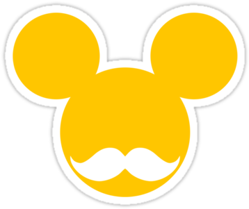13 Mustache Stickers - Circle (375x360)