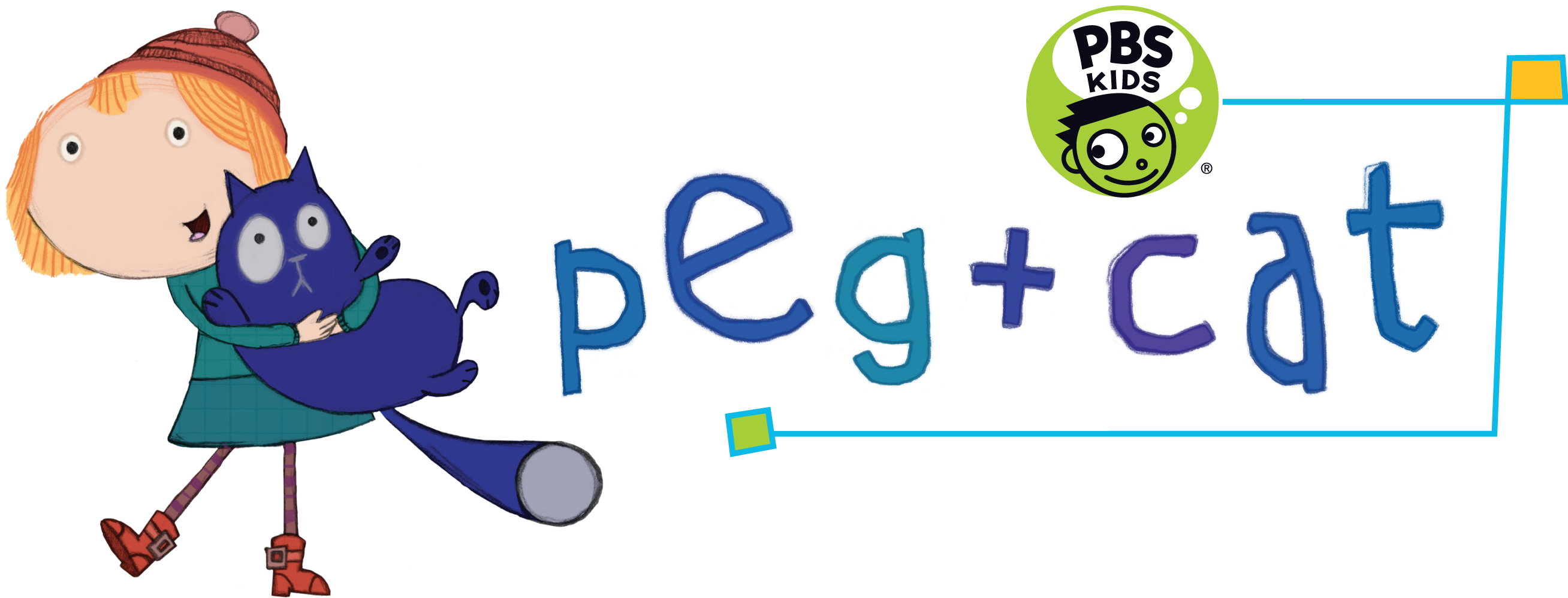 Peg Cat Logo Char Lockup - Peg Cat Logo Char Lockup (2637x1040)