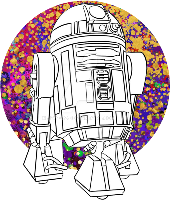 Psychedelic R2-d2 By Jayebz - Drawing (816x979)