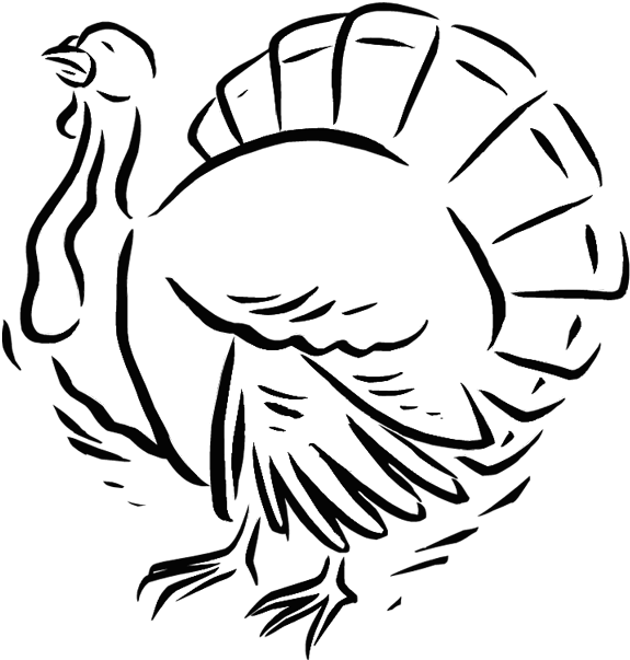 Turkey Coloring Page - Turkey (576x756)