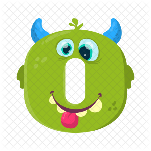 Number Zero Monster Icon - 0 (512x512)