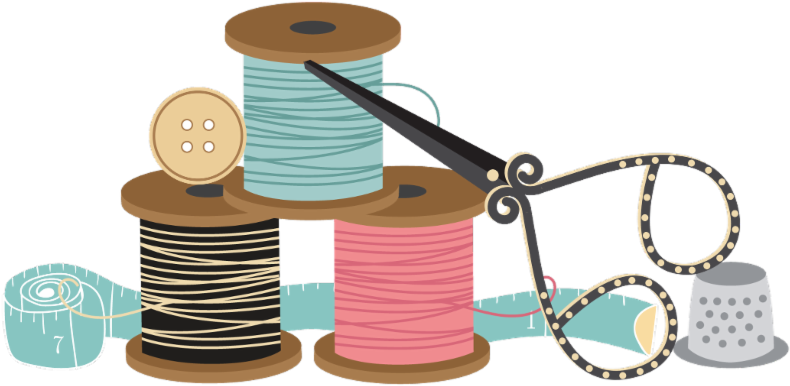First Class - Sewing Supplies Clipart (800x392)