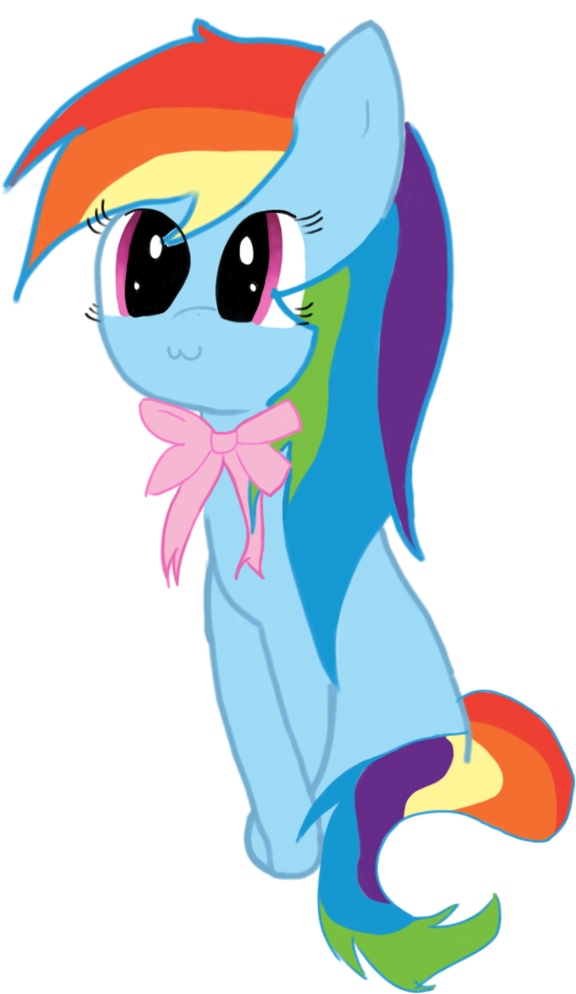 Rainbow Dash~cute By Bananafudge306 - Cartoon (707x1131)