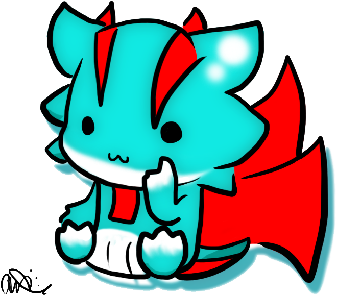 Chibi Salamence By Chibbur - Drawing (720x720)