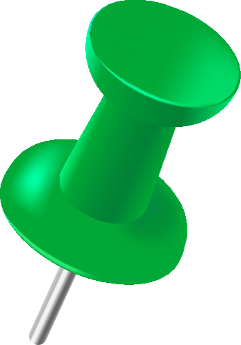 Pin Green Vector Design - Green Pin Vector (350x500)