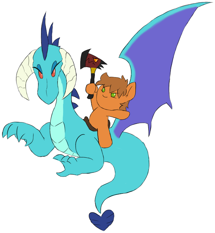Dragon Rider - Cartoon (800x800)