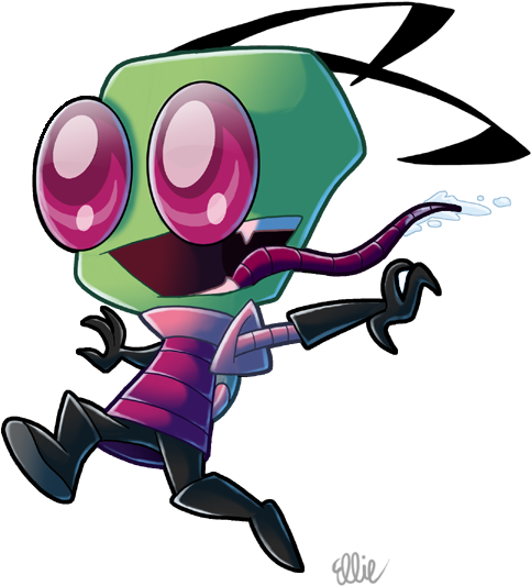 Evil Cuteness - Invader Zim Chibi Transparent (633x806)