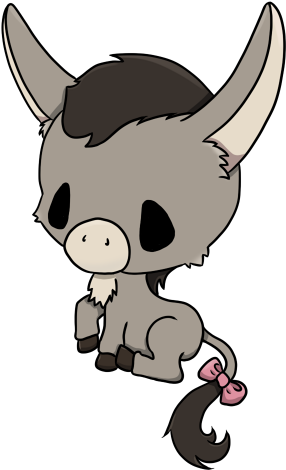 Chibi Donkey By Peapup - Chibi Donkey (400x500)