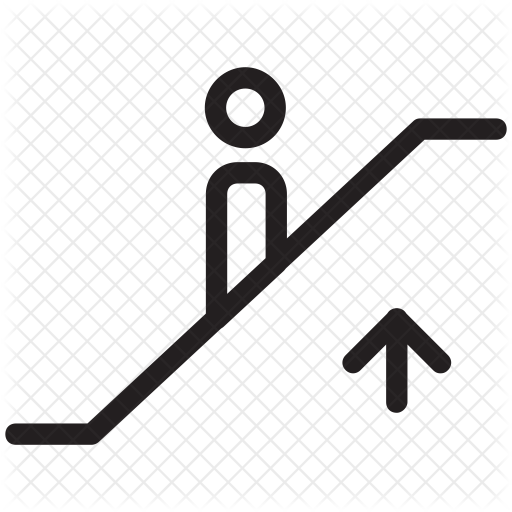 Escalator Icon - Stairs (512x512)