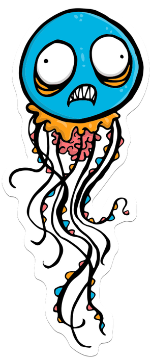 Helly Fish Sticker - Helly Fish Sticker (1000x1000)
