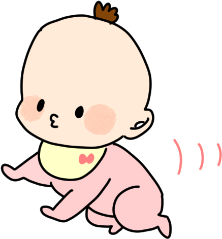 ハイハイする赤ちゃんのイラスト - Infant (600x600)