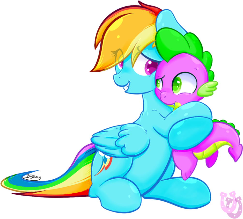 Spike And Rainbow Dash (1024x943)