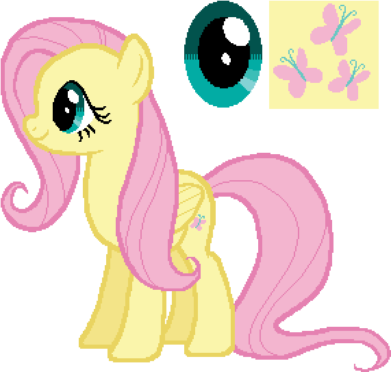 Fluttershy - Mlp Color Guide (600x600)