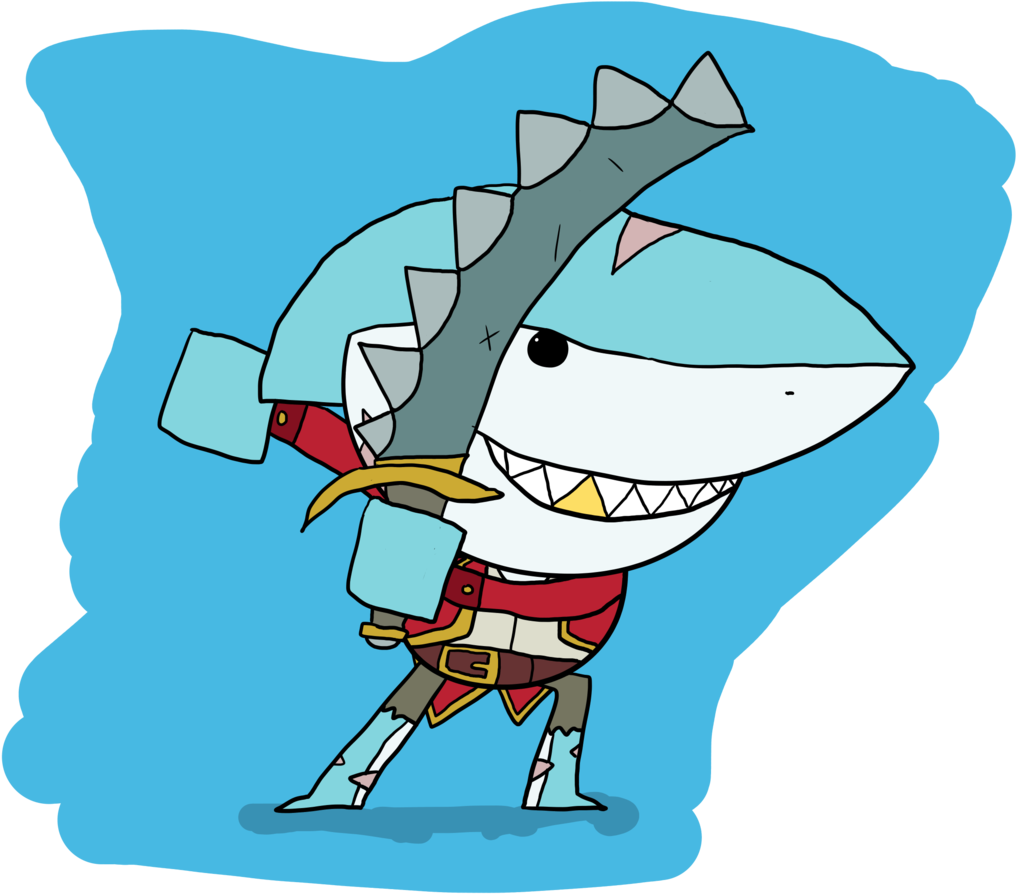 Shark Attack Thatch By Clunse Shark Attack Thatch By - Digital Art (1024x912)