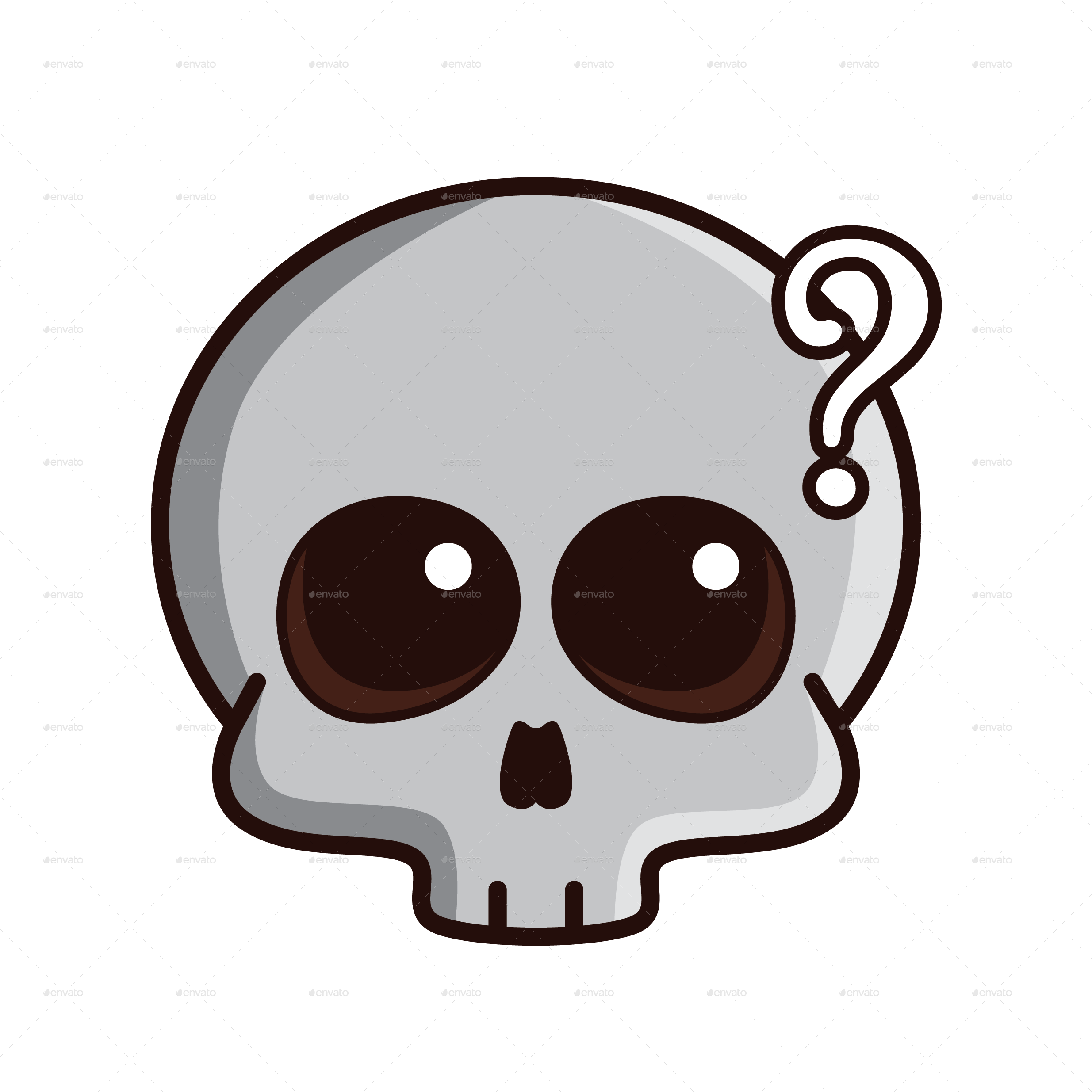 Funny Skull Emoticon - Skull (2480x2480)
