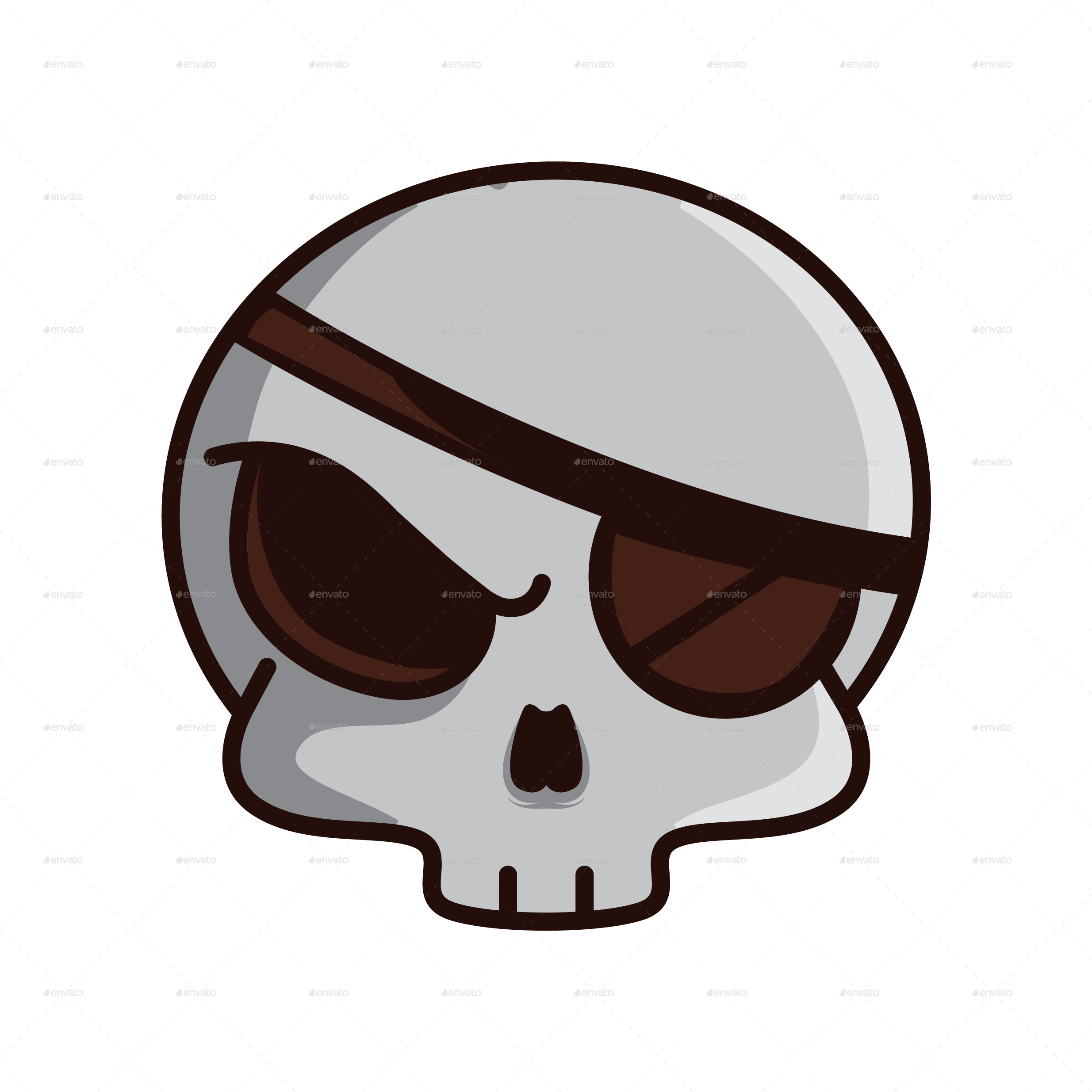 Funny Skull Emoticon - Skull (2480x2480)