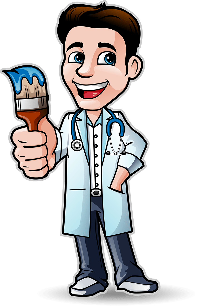 Dr Paint Mascot - Paint (817x1272)