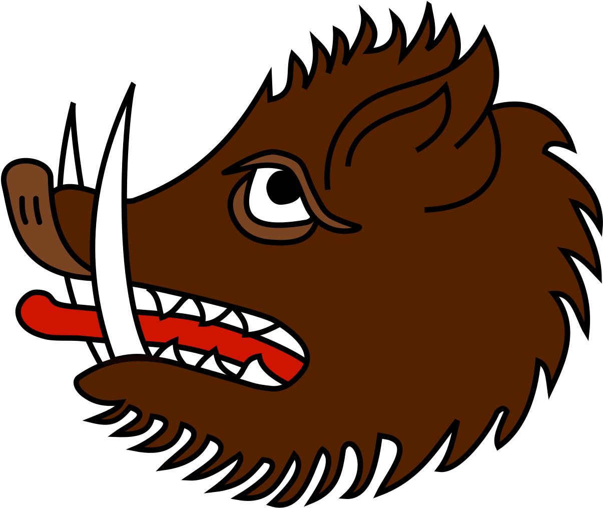 File - Boar Head - Svg - Illustration (1222x1024)