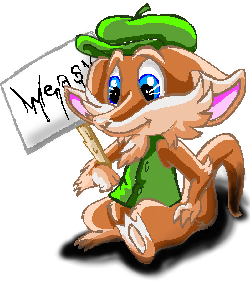 Wesley The Weasel - Cartoon (950x1100)