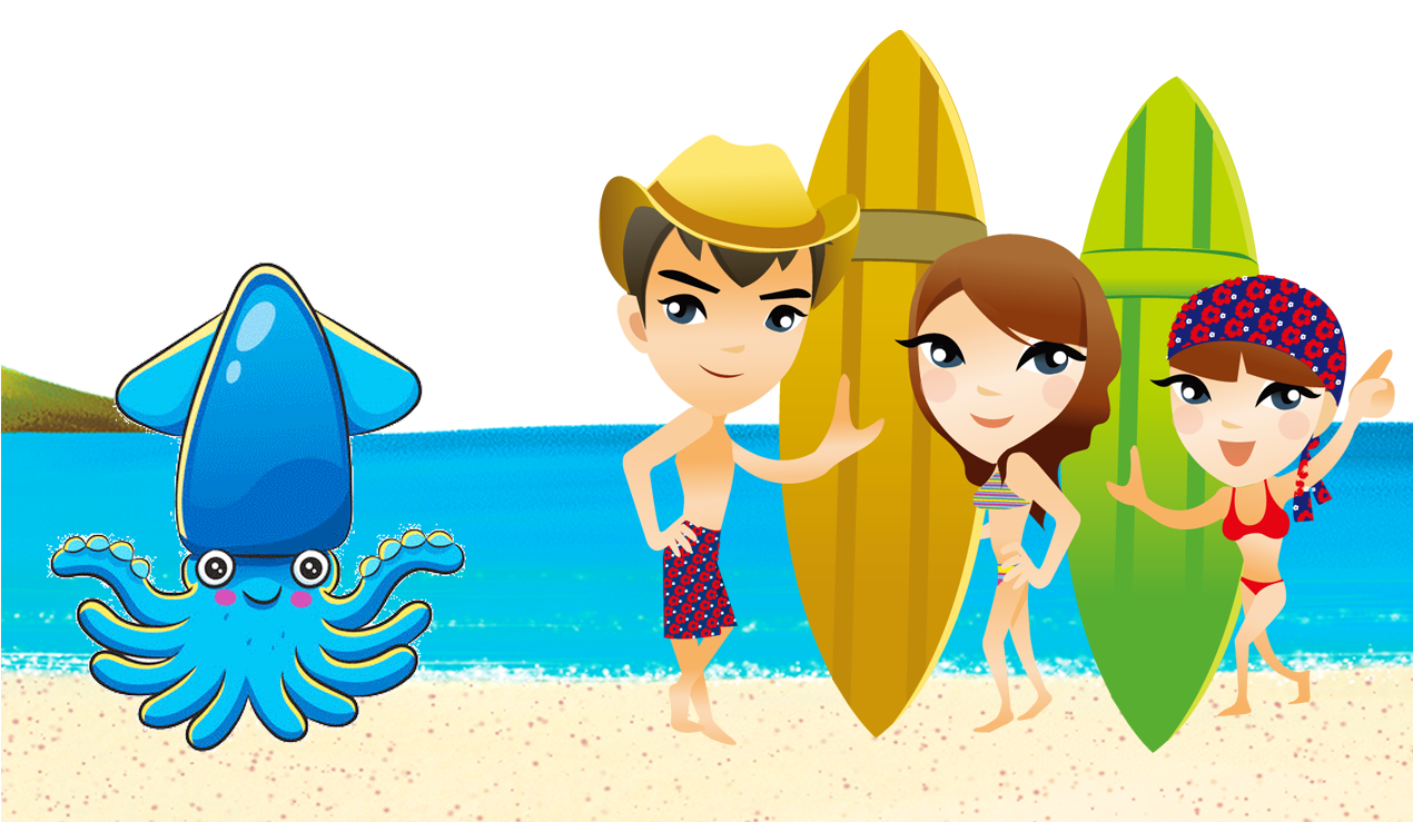 Cartoon Beach Play - Cartoon (1269x800)