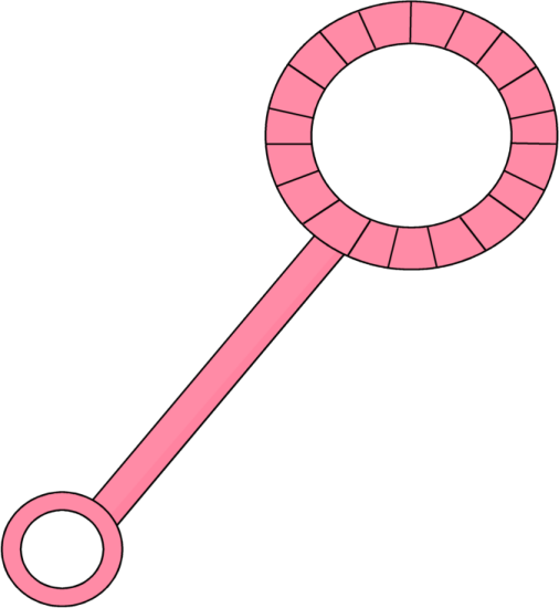 Pink Angled Bubble Wand - Bubble Wand Transparent (506x550)