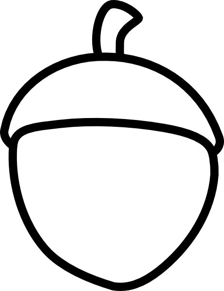 Acorn Clip Art Black And White Free Clipart Images - Acorn Clipart Black And White (462x599)