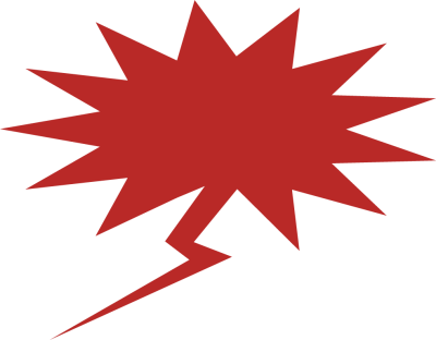 Fotor Bubble Clip Art - Red Comic Speech Bubble (400x312)