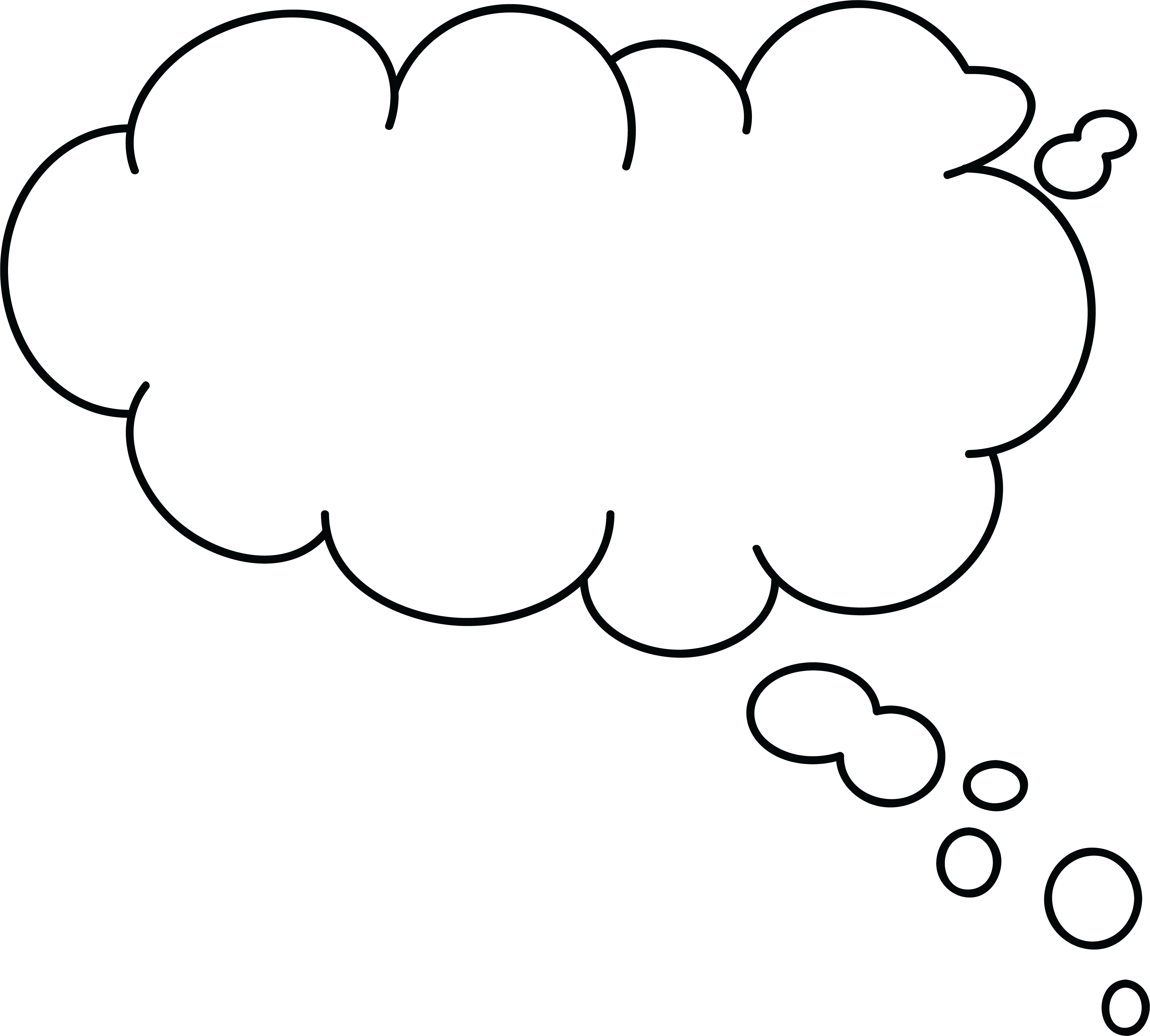 Thought Clipart Png Images - Speech Bubble Thinking Transparent (4001x3604)