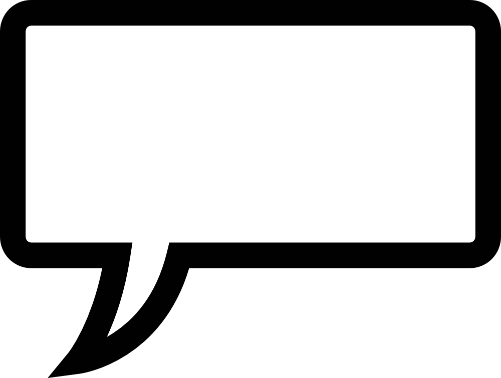 Square Clipart Speech Bubble - Speech Bubble Rectangle (1000x755)