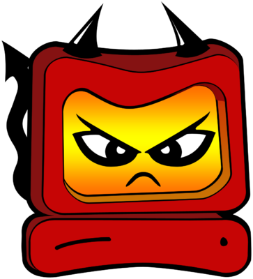 Devil Computer Clipart - Devil Computer Clipart (363x400)