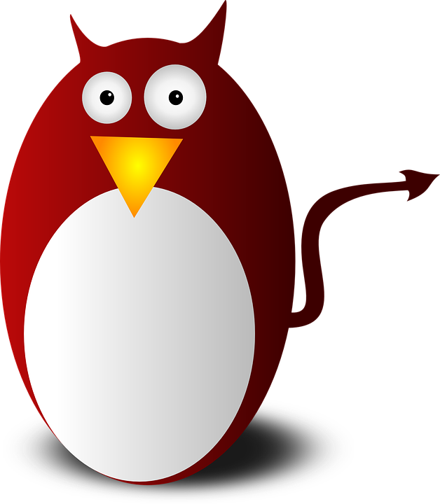 Devil Penguin Clip Art (644x738)