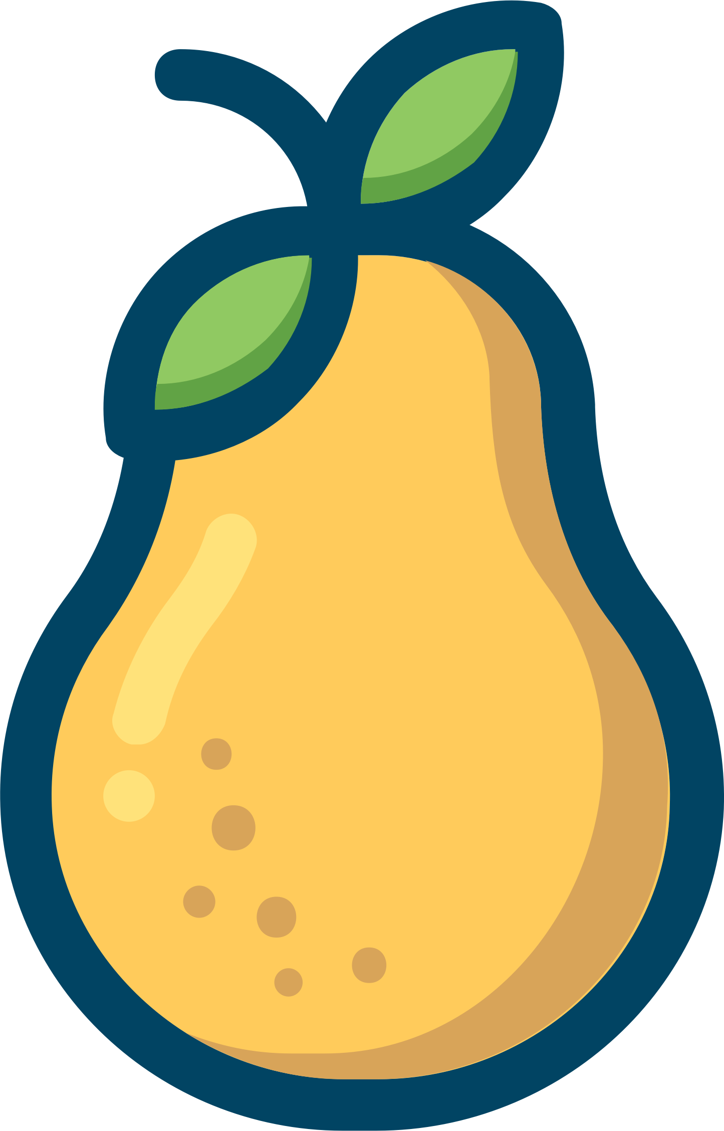 Pear - Clip Art (1445x2257)