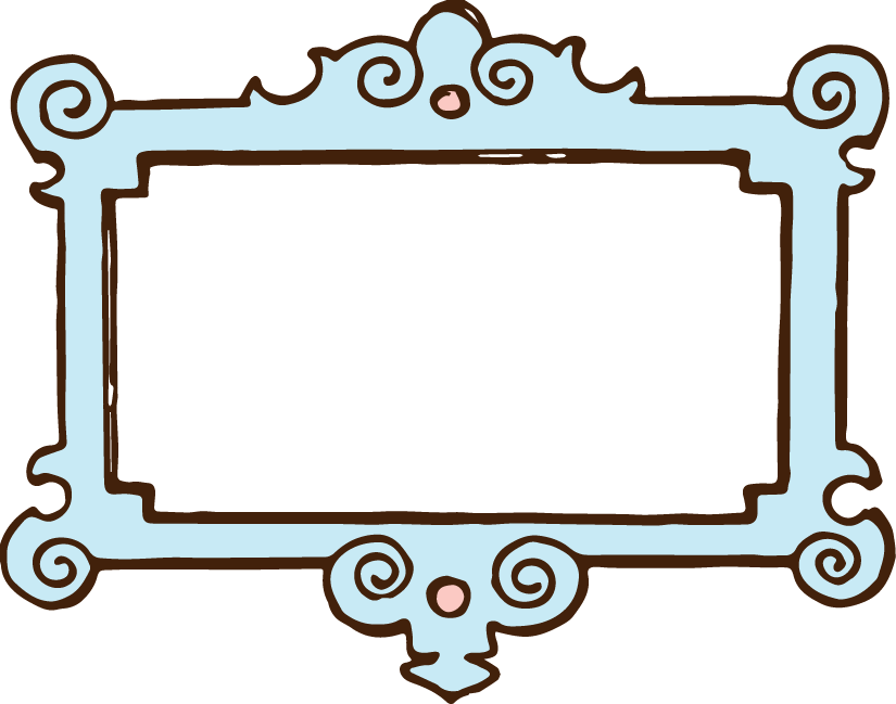 Blue Clip Art Frame - Cute Text Box Border (825x649)