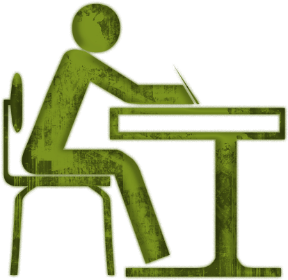 College Room Cliparts - Student Sitting At Desk (512x512)
