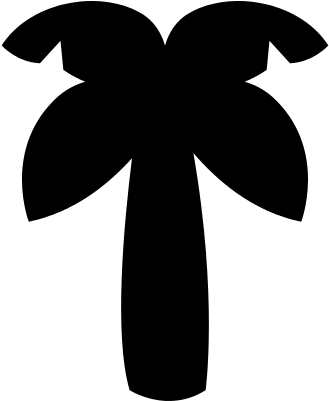 Black Palm Tree Vector - Icon (400x400)