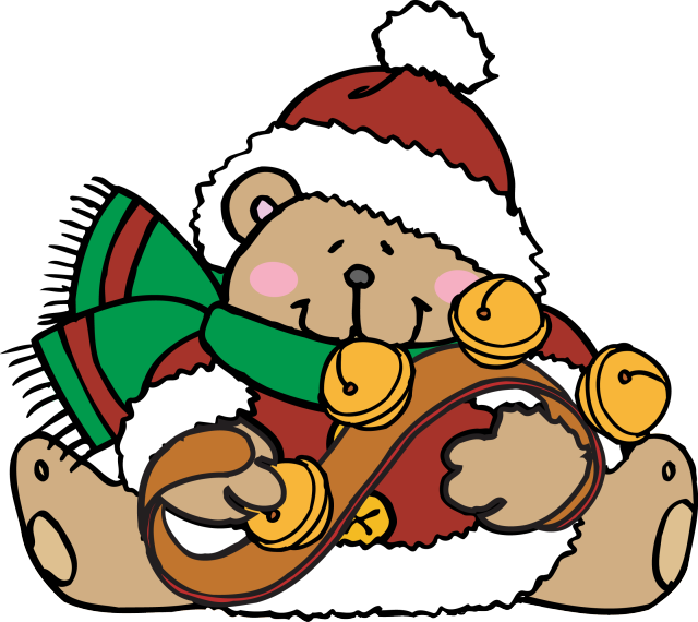 Christmas Clipart Borders Christmas Clipart Free Christmas - Christmas Teddy Bear Clipart (640x570)