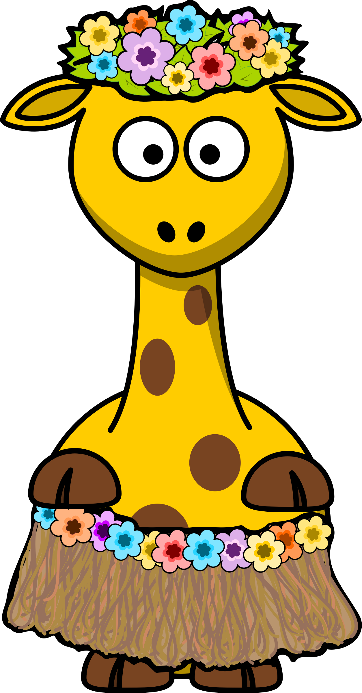 Hawaii - Cartoon Giraffe (2400x2400)
