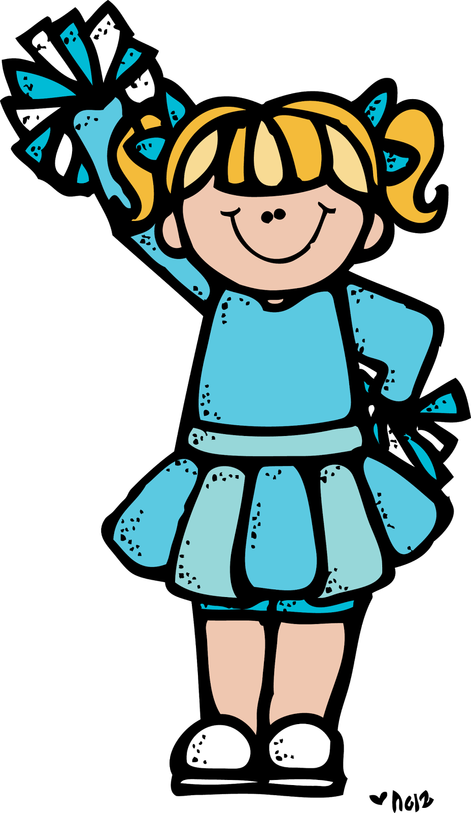 Third Grade Team Team - Melonheadz Cheerleader Clipart (928x1600)