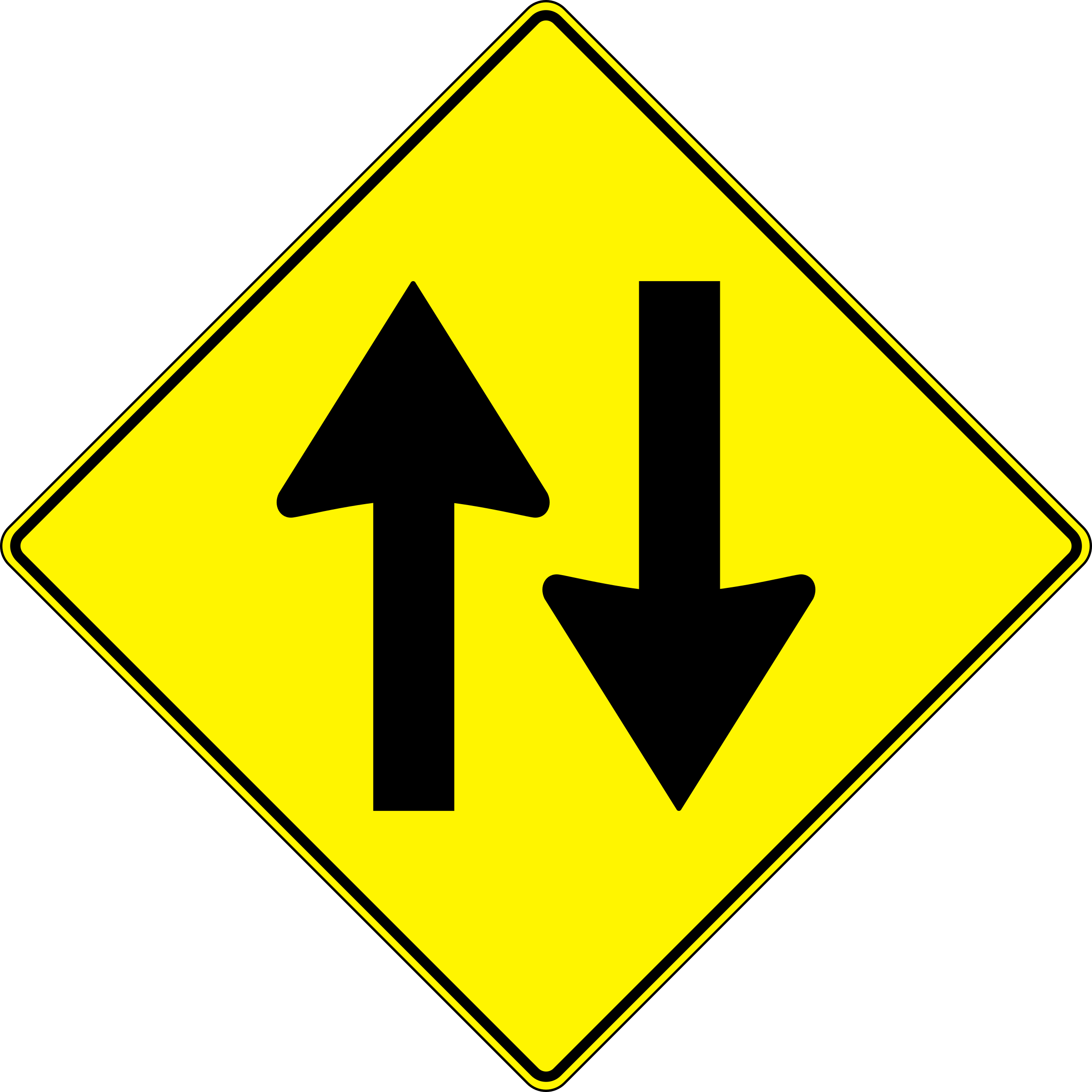 Two Way Road Sign (2400x2400)