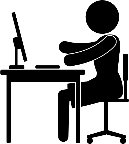 School And Study - Desk Silhouette (640x640)
