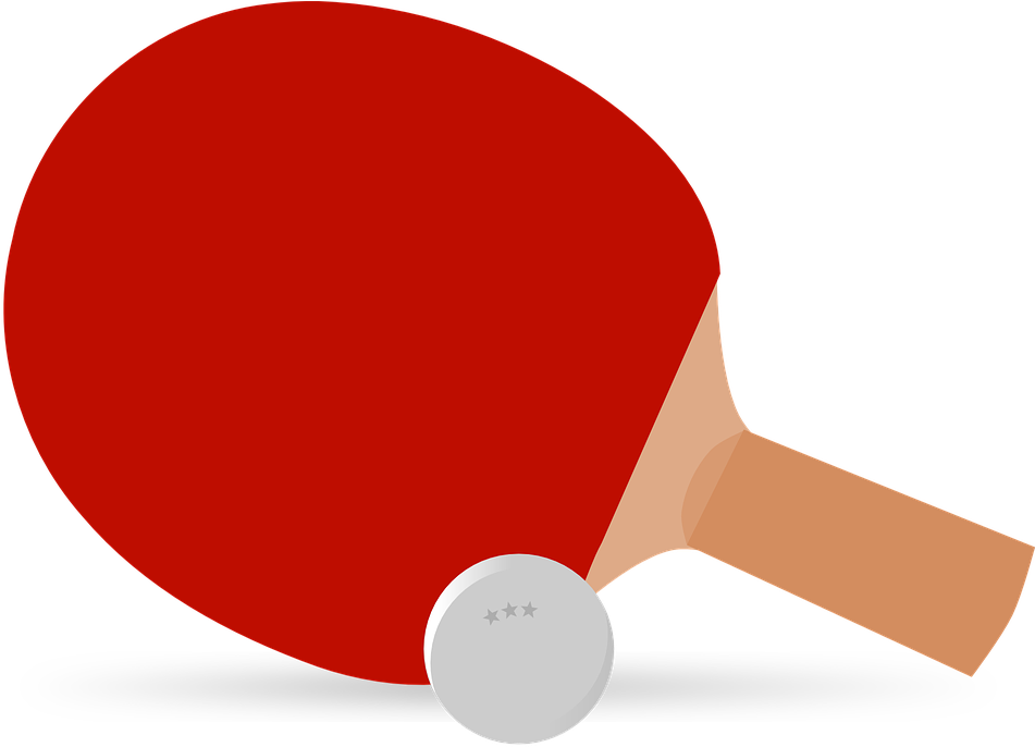 Ping Pong Racket Png Image - Table Tennis Bat Vector (960x702)