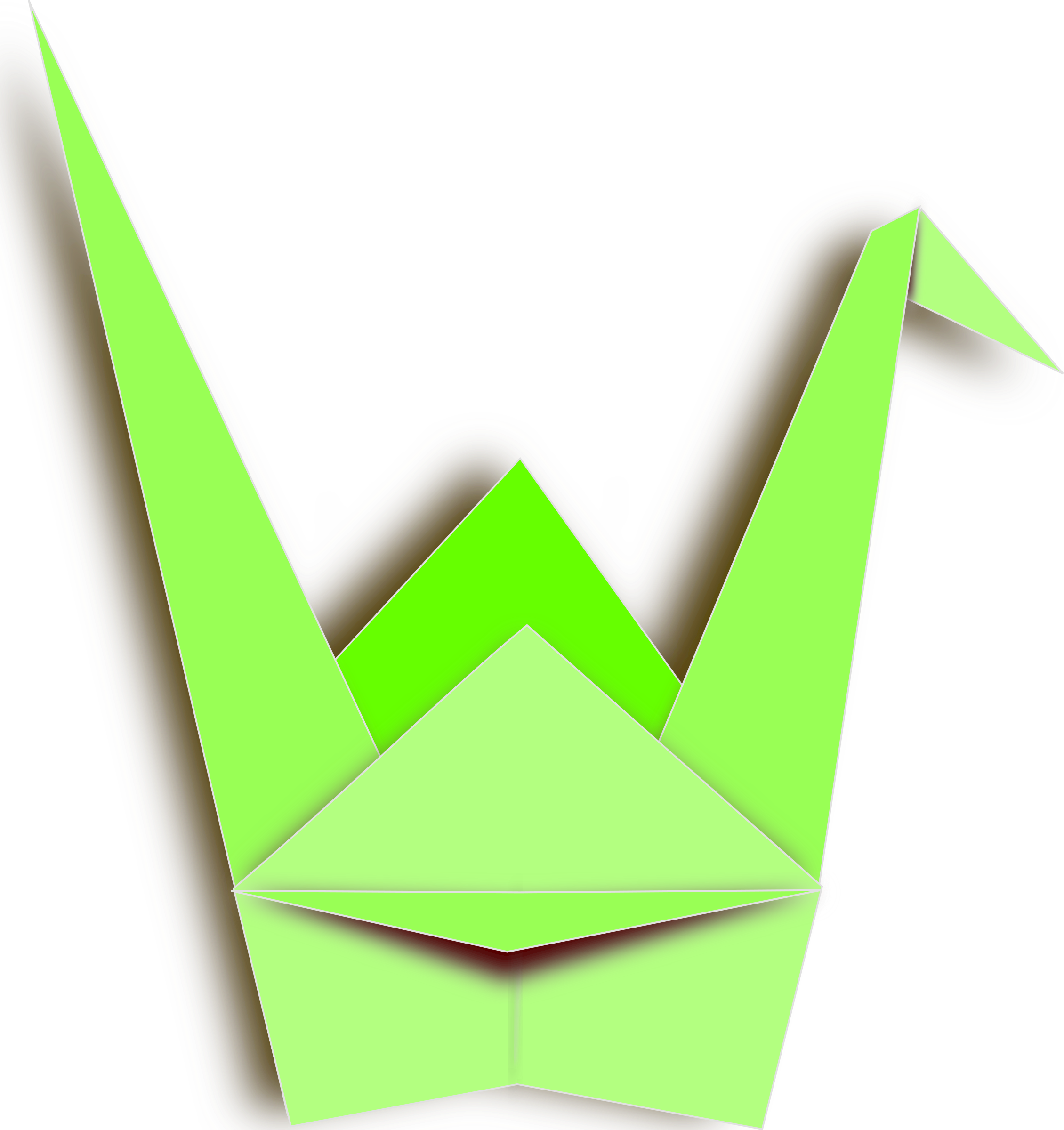 Clipart Paper Crane - Оригами Клипарт (2260x2400)