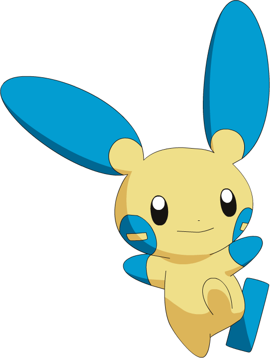 Stats, Moves, Evolution, Locations & Other Forms - Minun Plusle Pokemon Png (543x718)